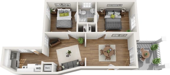 B5 - 2x1 - 825 sq. ft. at The Collection, Richmond, Virginia