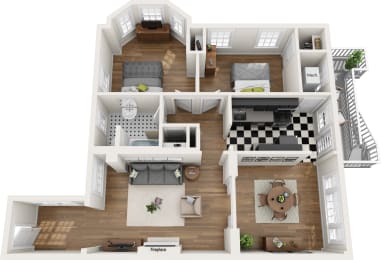 B6 - 2x1 - 831 sq. ft. at The Collection, Richmond