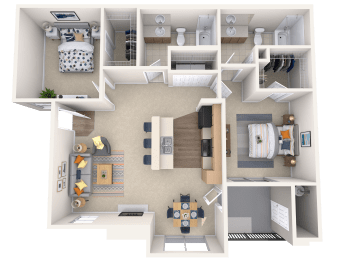 The Havana - 2x2 - 1,053 sq. ft. at Broadstone Towne Center, New Mexico