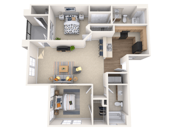 The Lonsdale - 2x2 - 1,036 sq. ft. at Broadstone Towne Center, Albuquerque
