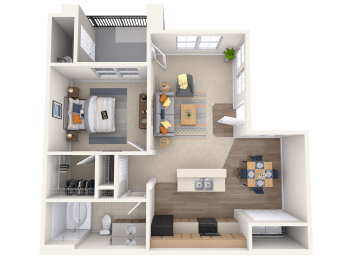 The Maduro - 1x1 - 741 sq. ft. at Broadstone Towne Center, Albuquerque, NM, 87106