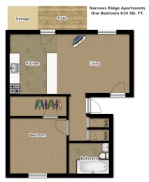 Floor Plan  One-Bedroom