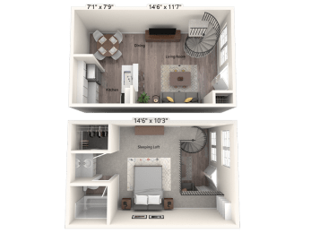 The Catalina Floor Plan at Lakeside Villas, Florida