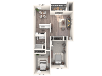 The Cayman Floor Plan at Lakeside Villas, Florida, 32817