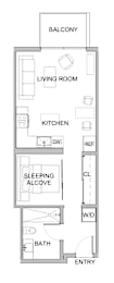 U1 Floor Plan at WM by CLG, Los Angeles, CA