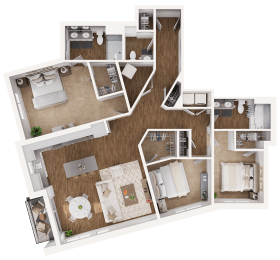 Peony Floor Plan at Hamilton at Eagleview, offering 3 bedrooms, 2.5 bathrooms, and spacious living areas in Exton, PA