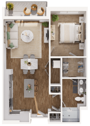 Lotus Hamilton at Eagleview, featuring 1 bedroom, 1 bathroom, and comfortable living spaces in Exton, PA 19341