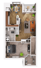 Floor Plan  Brand New LEED 1 Bedroom 2nd Floor