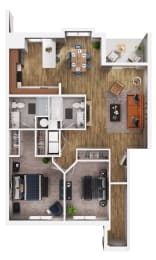 Floor Plan  Brand New LEED 2 Bedroom 1st Floor