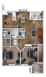 Floor Plan  Brand New LEED 2 Bedroom 2nd Floor