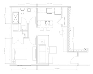A16 Floor Plan at Expo at Forest Park, St. Louis, MO