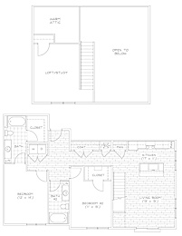 B4L-Combined Floor Plan at Piazza on West Pine, Saint Louis
