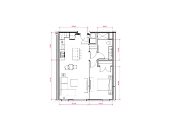 Barcelona VII - South A3g Floor Plan at Expo at Forest Park, St. Louis, MO