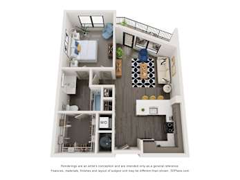 A3_Alt 2 Floor Plan at Chapter at the Streets of St Charles, Saint Charles, Missouri