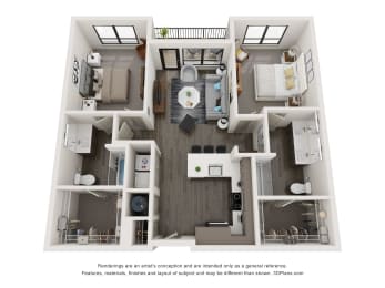 B1 Floor Plan at Chapter at the Streets of St Charles, Missouri, 63303