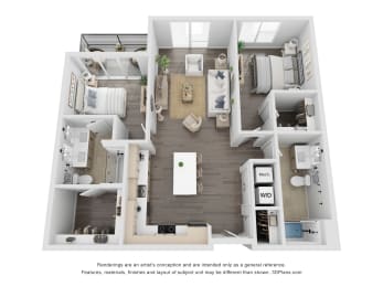Racer Floor Plan at The Flats & Terraces at Wildhorse Village, Chesterfield