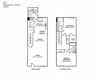 Hiram Street Row Floor Plan at Promenade at New Town, Missouri