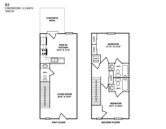 B31020 Floor Plan at Promenade at New Town, Saint Charles