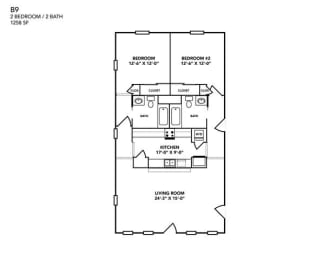 Garden Loft Floor Plan at Promenade at New Town, Saint Charles, Missouri