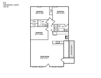 C21357 Floor Plan at Promenade at New Town, Saint Charles, Missouri