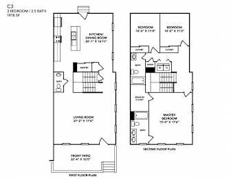 Hiram RH Floor Plan at Promenade at New Town, Saint Charles