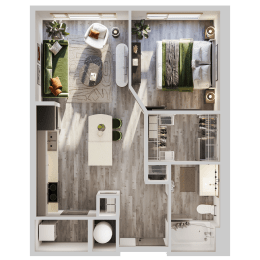 A1 floorplan at The Porter, Missouri