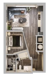 S1 Floor Plan at The Porter, Maryland Heights
