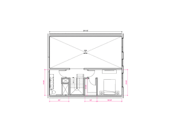 1  Bed   2  Bath   994 Sq. Ft. San Francisco Mezzanine Floor Plan at Expo at Forest Park, St. Louis, MO