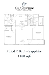 2 bedroom 2 bath E at GrandView Flats and Townhomes, Indiana