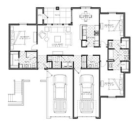 3 bed 2 bath B Floorplan at The Residences at Toscana Park, Granger, Indiana