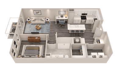 1 bed 1 bath at The Cunningham Apartments, Apartments, West Des Moines, IA
