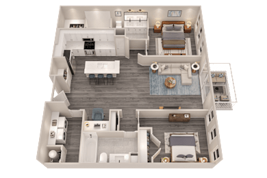 2 bed 2 bath at The Cunningham Apartments, West Des Moines, IA, 50266