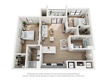 A3 Floor Plan at Junction at Fayetteville, Fayetteville Arkansas