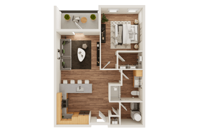 A1 Floor Plan at Timber Club, Missouri