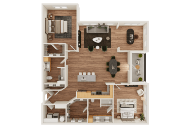 B3 Floor Plan at Timber Club, St. Peters, MO 63304