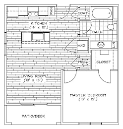 A1-1 Floor Plan at Piazza on West Pine, Saint Louis, MO