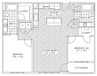 B1 Floor Plan at Piazza on West Pine, Saint Louis