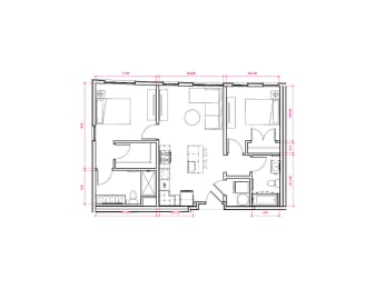 Zaragoza - South C6 Floor Plan at Expo at Forest Park, St. Louis, Missouri