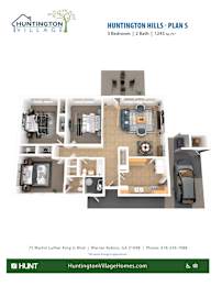 3 Bed 2 Bath Floor Plan at Huntington Village **, Warner Robins, 31098