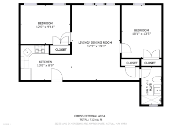  Floor Plan Two Bedroom