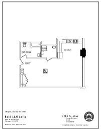 the floor plan for a bedroom apartment with a loft