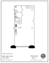 the floor plan for a small apartment with a loft