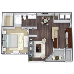 1x1 A floor plan image at Bridges at Oakbend, Texas, 75067