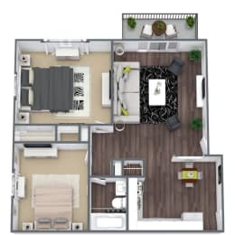 2-bedroom floor plan
