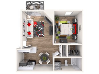 Chatfield 1x1 3D Floor Plan