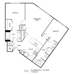 Seven Skies floor plan B16