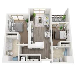Floor Plan  B2 3D Floor Plan Image