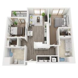 Floor Plan  B7 3D Floor Plan Image