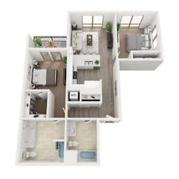 Floor Plan  B8 3D Floor Plan Image