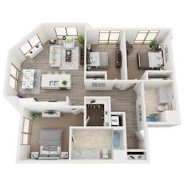 Floor Plan  C3 3D Floor Plan Image